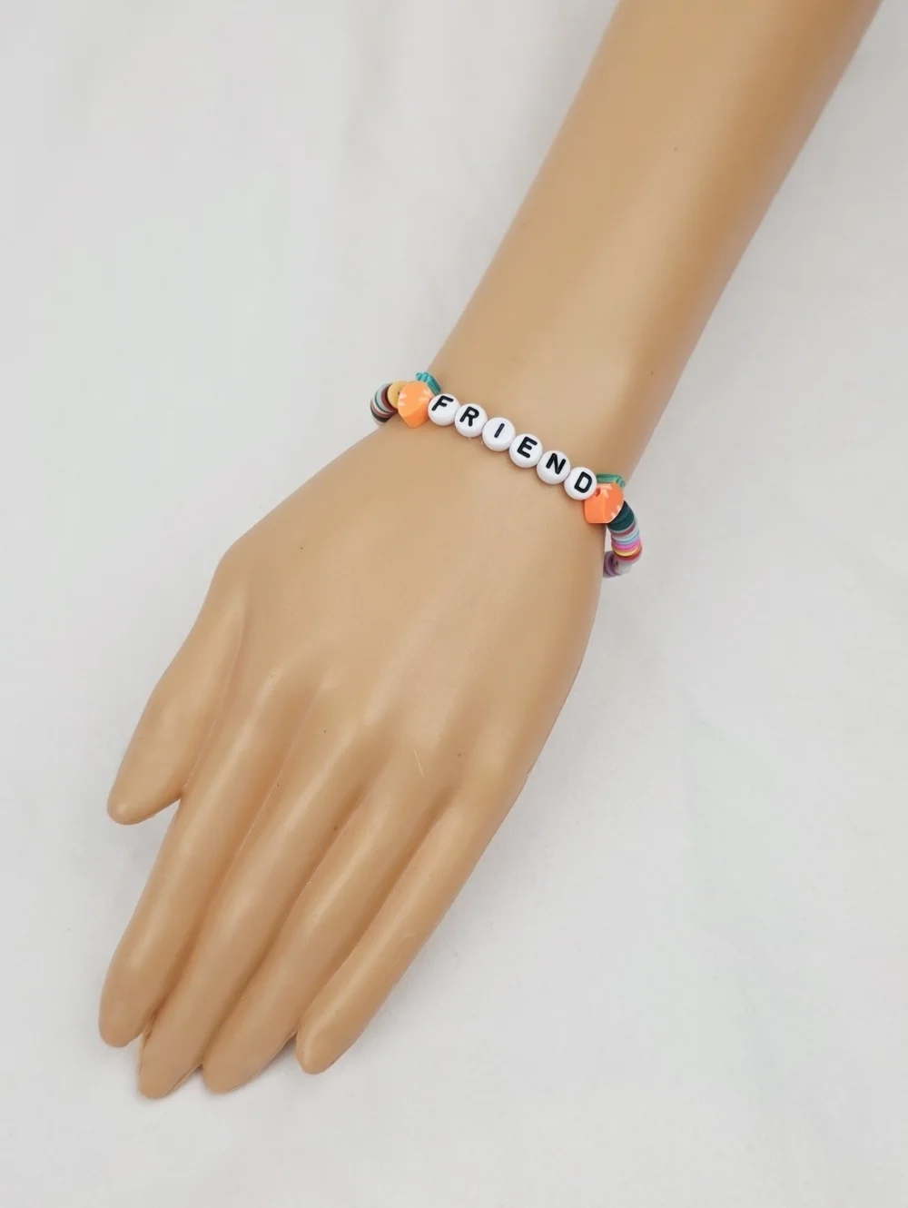 Handmade Clay Bead Multi Color Carrot Friend  Bracelet